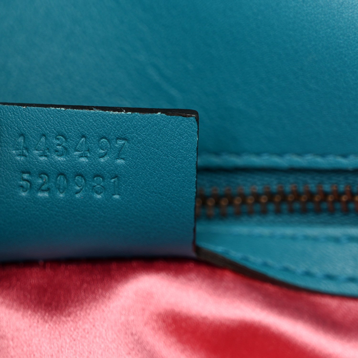 Gucci Velvet Matelasse Small GG Marmont Shoulder Bag Pavone Cyan 7 of 12