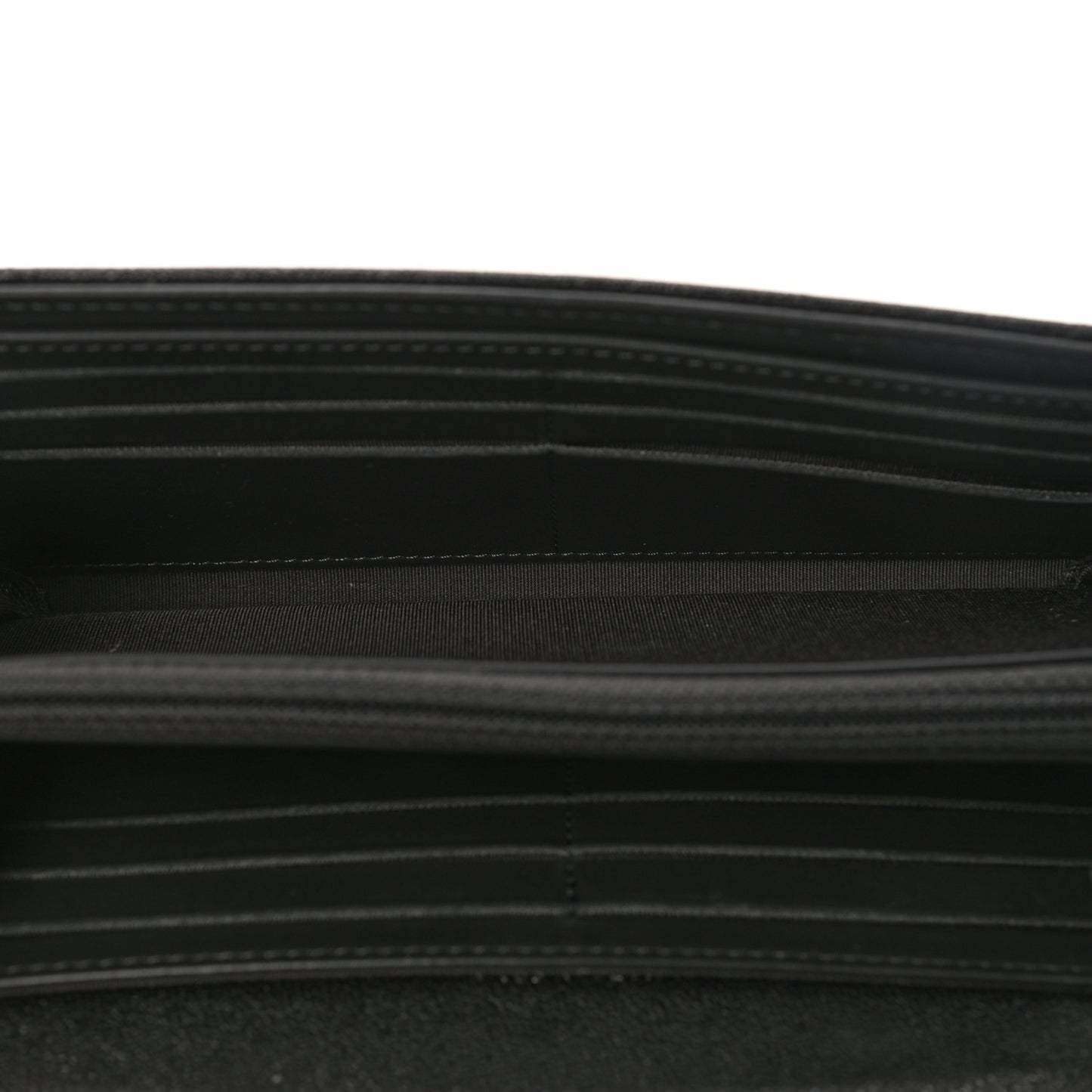 Metallic Caviar Quilted Boy Flap Wallet Black