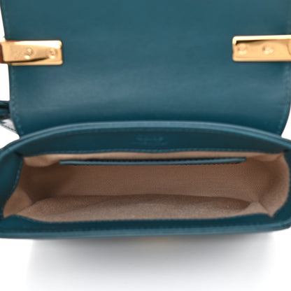Chloe Shiny Calfskin Suede Mini C Double Carry Blue 4 of 8