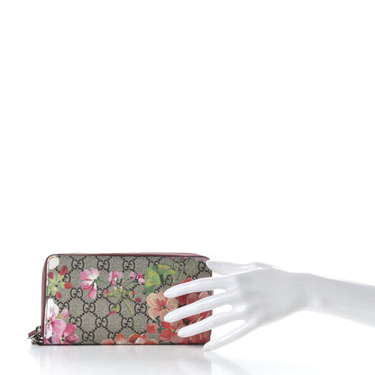 Gucci GG Supreme Monogram Blooms Wrist Wallet Beige Multicolor Dry Rose 2 of 8