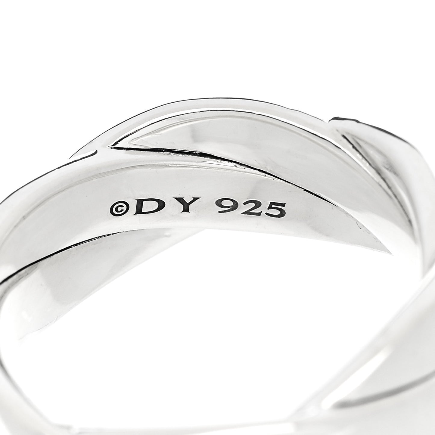 Sterling Silver 9mm DY Helios Band Ring 61 9.75