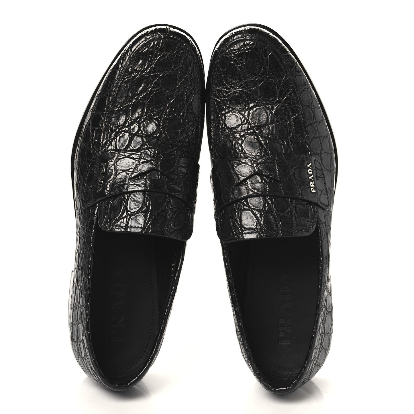 Crocodile Mens Loafers 7 Black