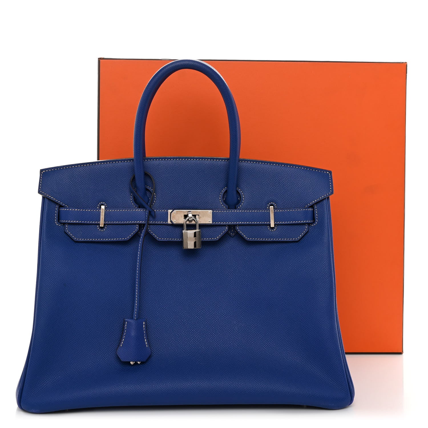 Hermes Epsom Candy Birkin 35 Bleu Electrique Mykonos 13 of 13