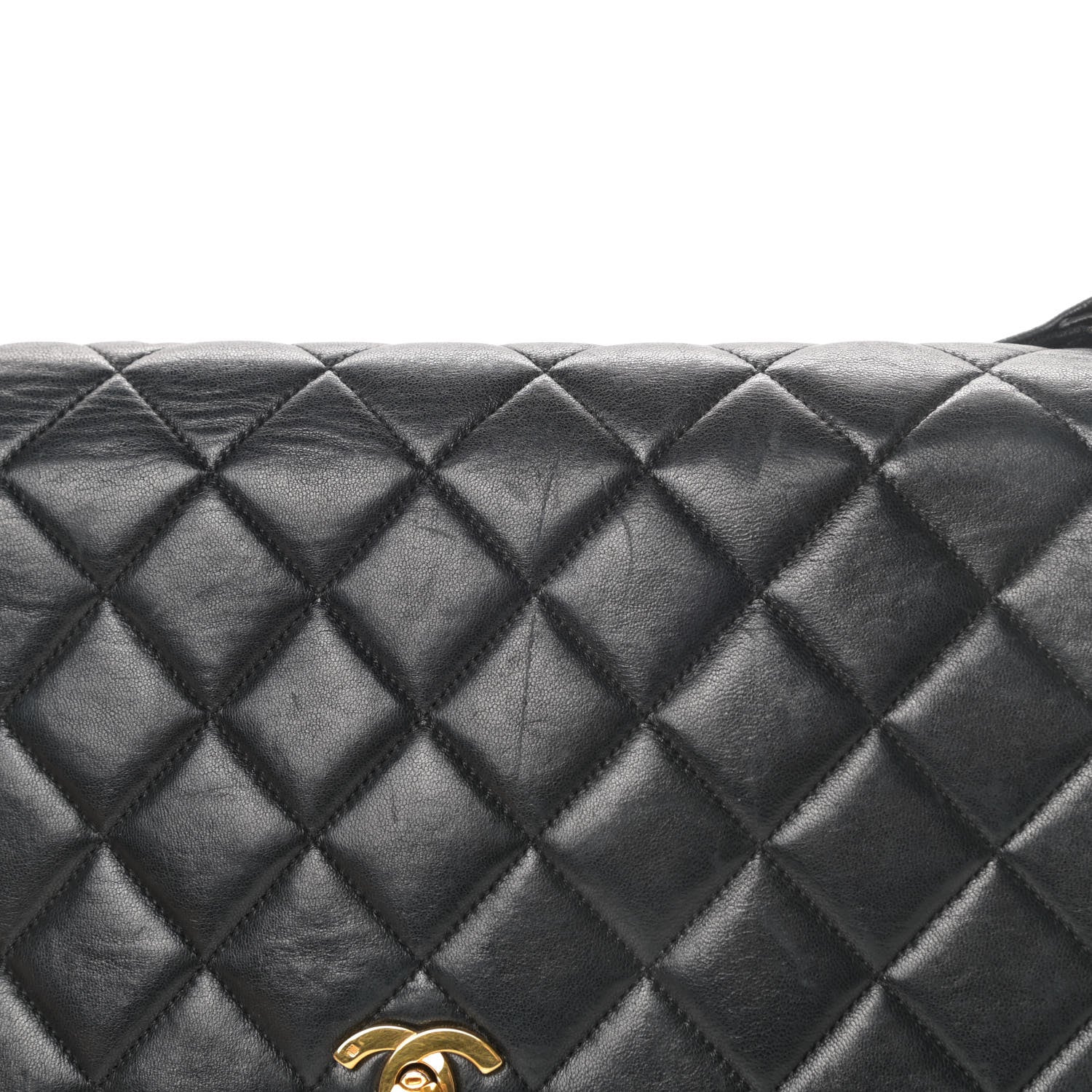 Chanel Lambskin Quilted CC Flap Shoulder Bag Black 16 of 18