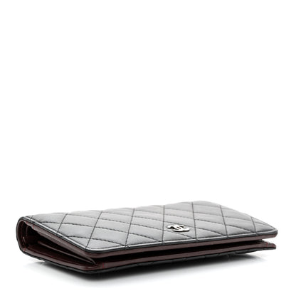 Chanel Lambskin Quilted Yen Wallet Black 4 of 12