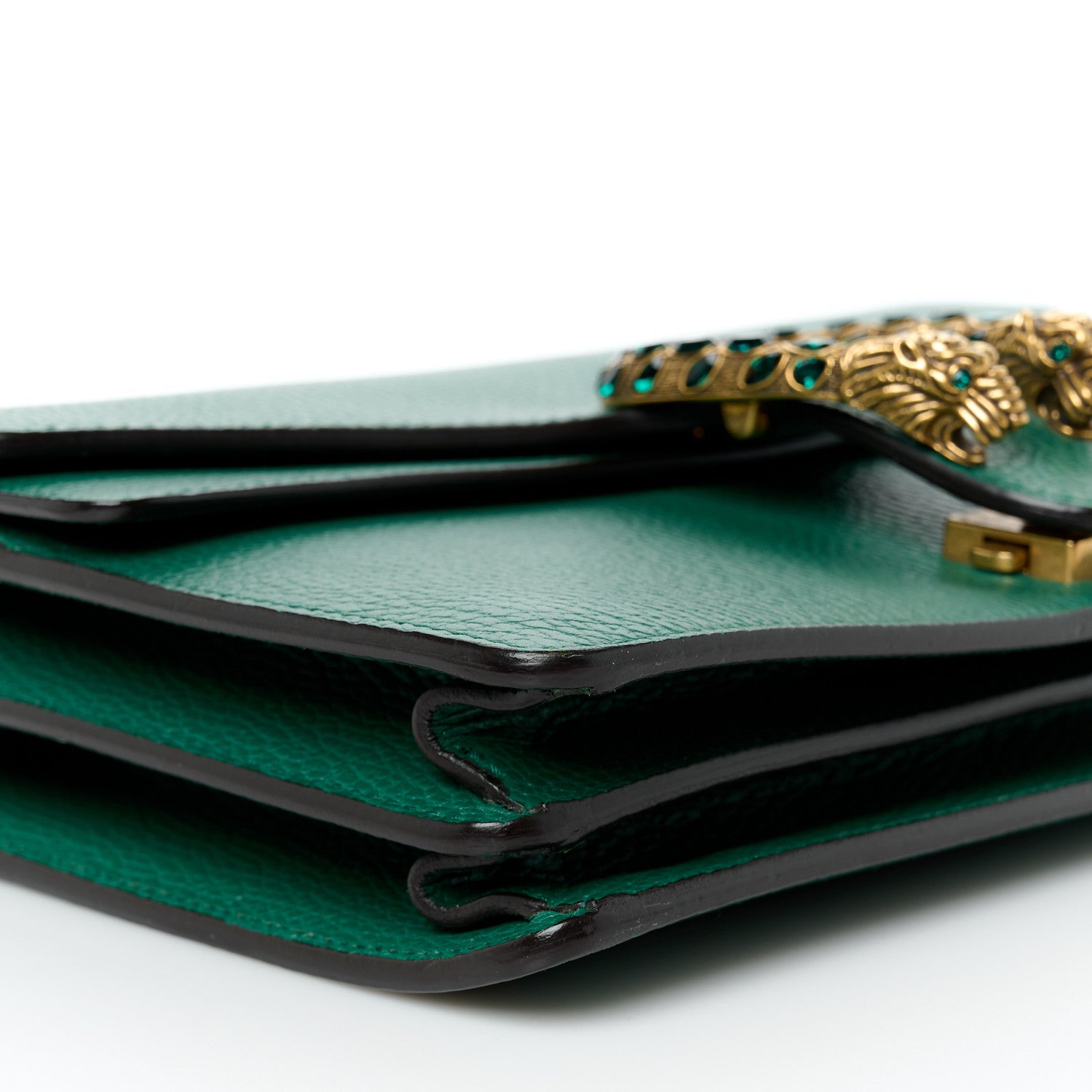 Gucci Dollar Calfskin Crystal Small Dionysus Shoulder Bag Emerald 9 of 10