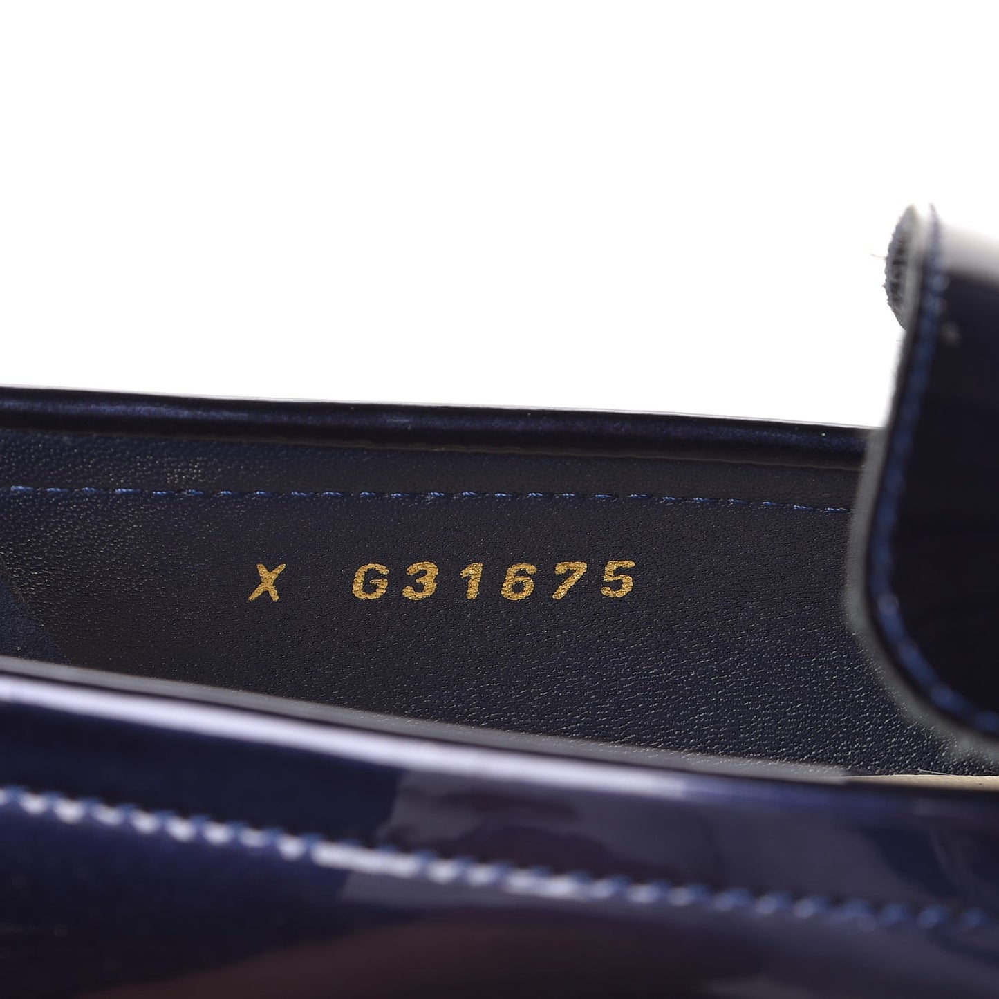 Patent CC Moccasin Loafers 40 Navy