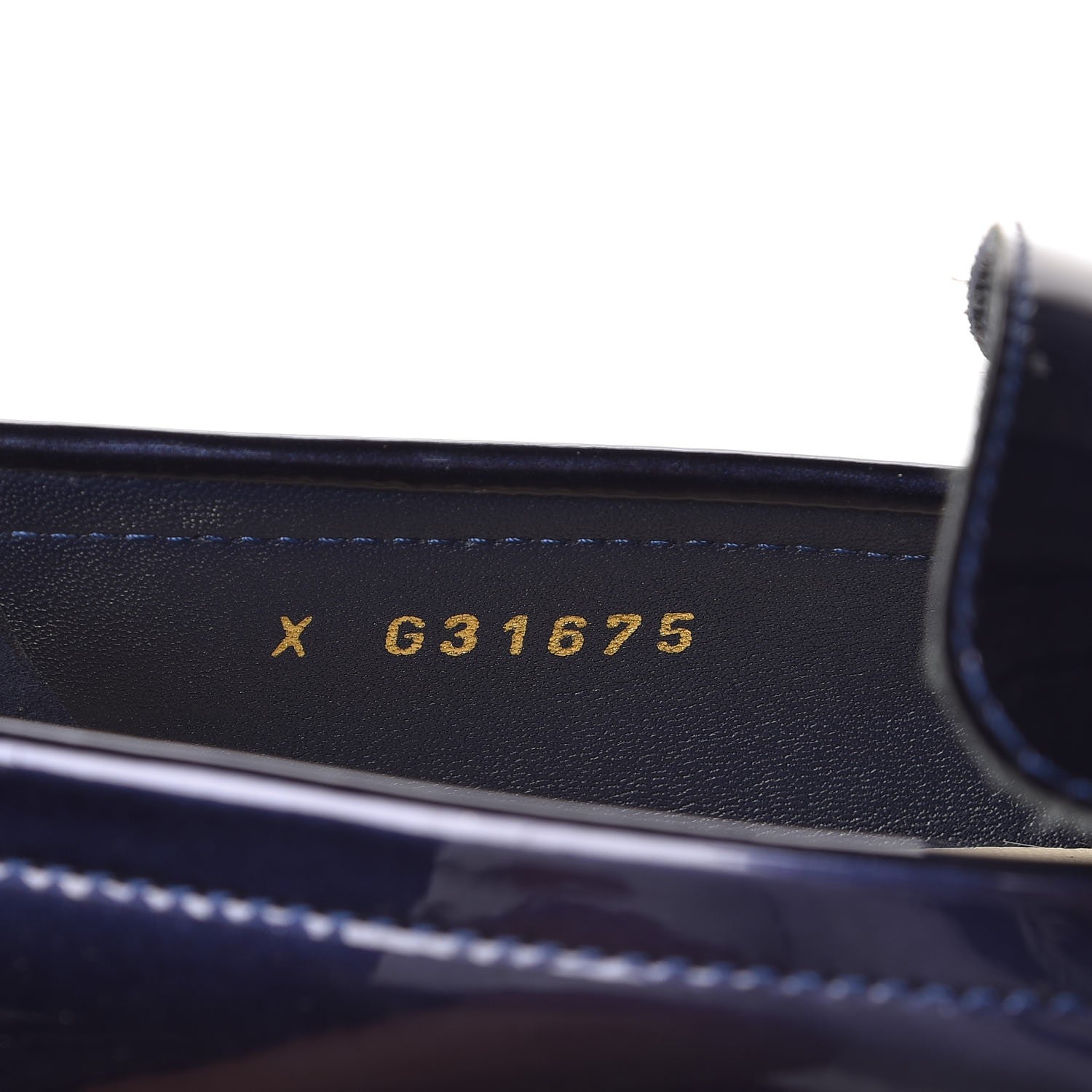 Chanel Patent CC Moccasin Loafers 40 Navy 10 of 12