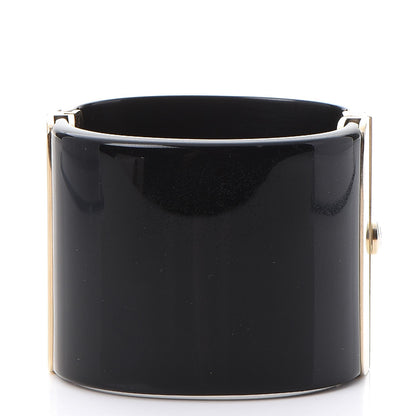 Chanel Resin Pearl CC Cuff Black 3 of 7