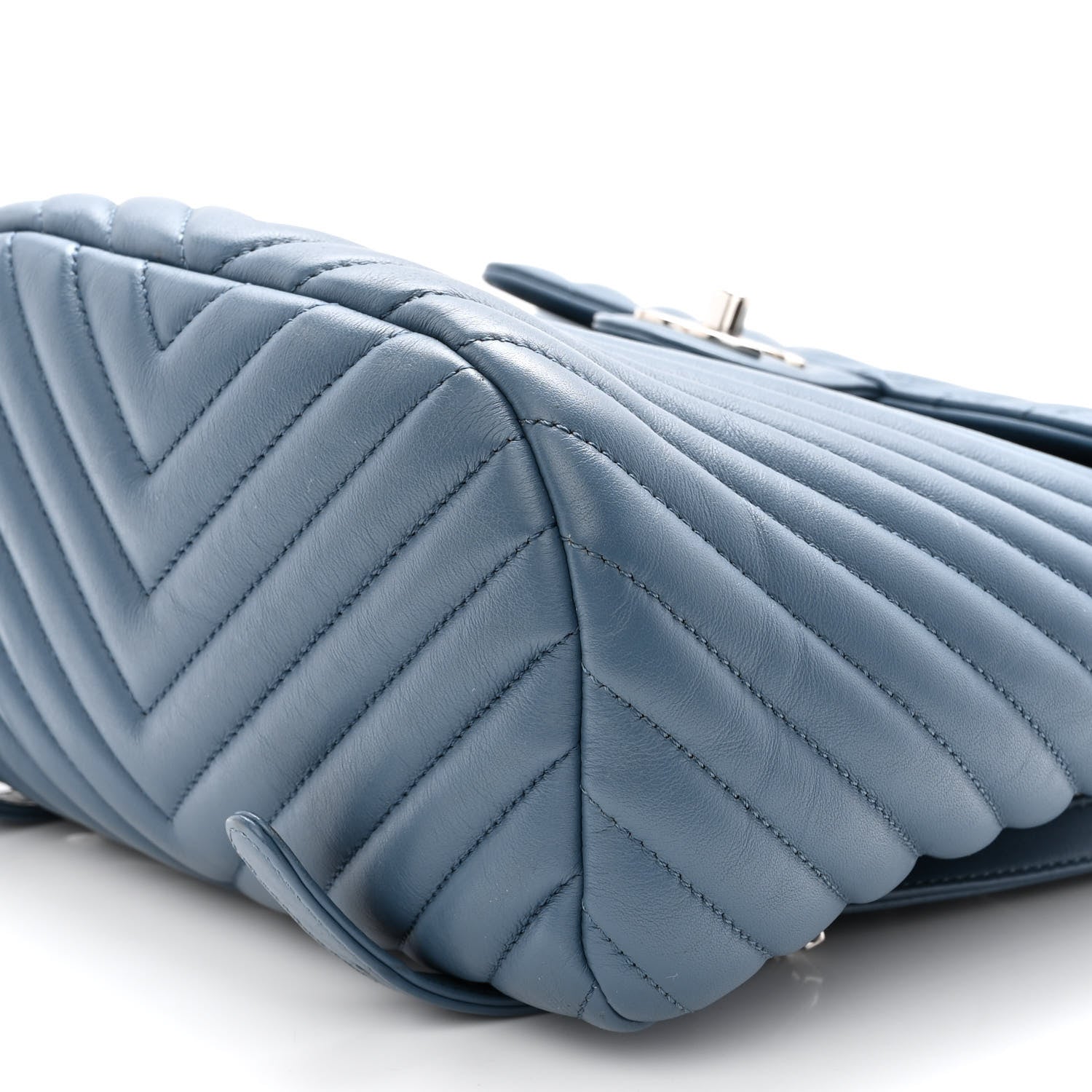 Chanel Calfskin Chevron Quilted Small Urban Spirit Backpack Light Blue 10 of 10