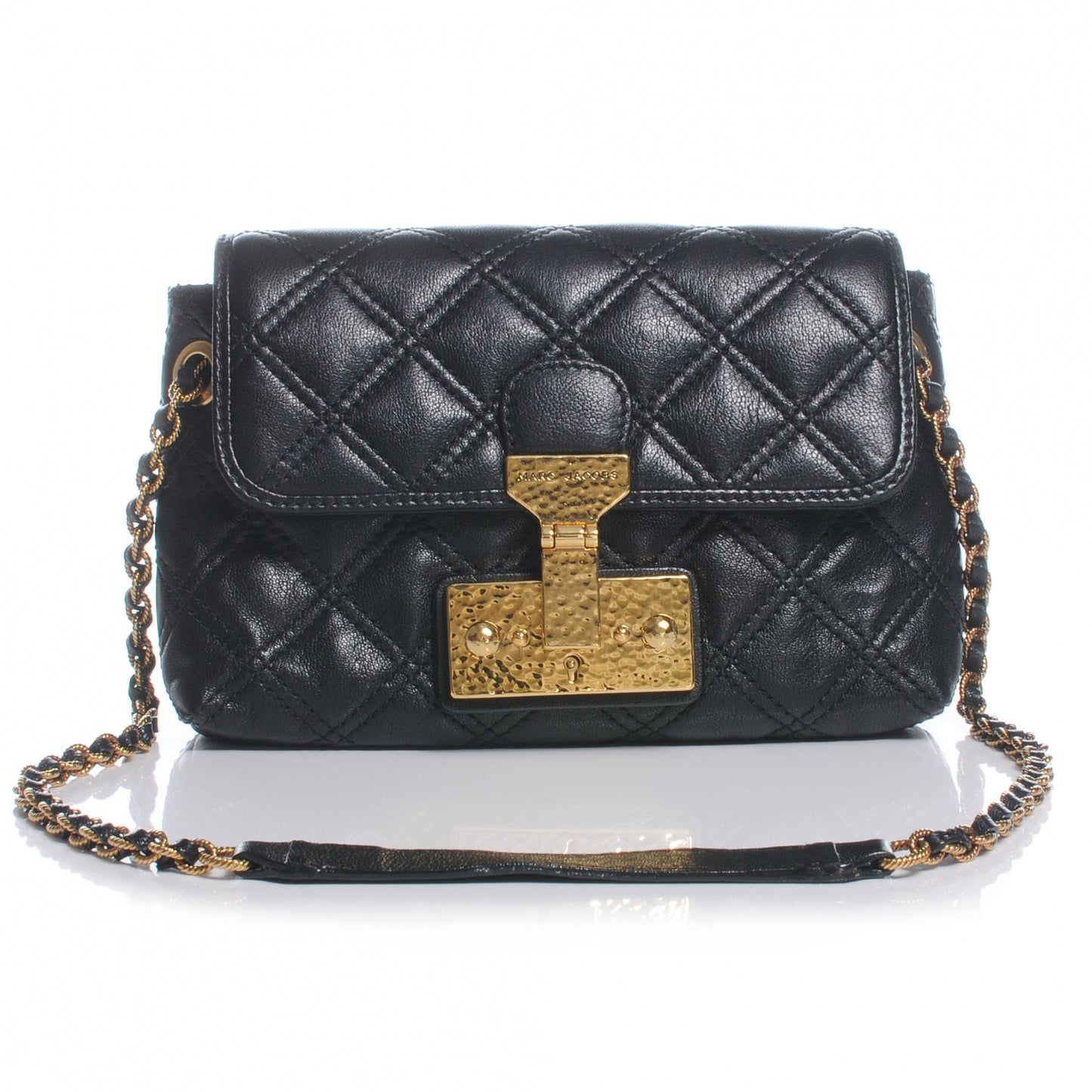 Leather Baroque Single Flap Black