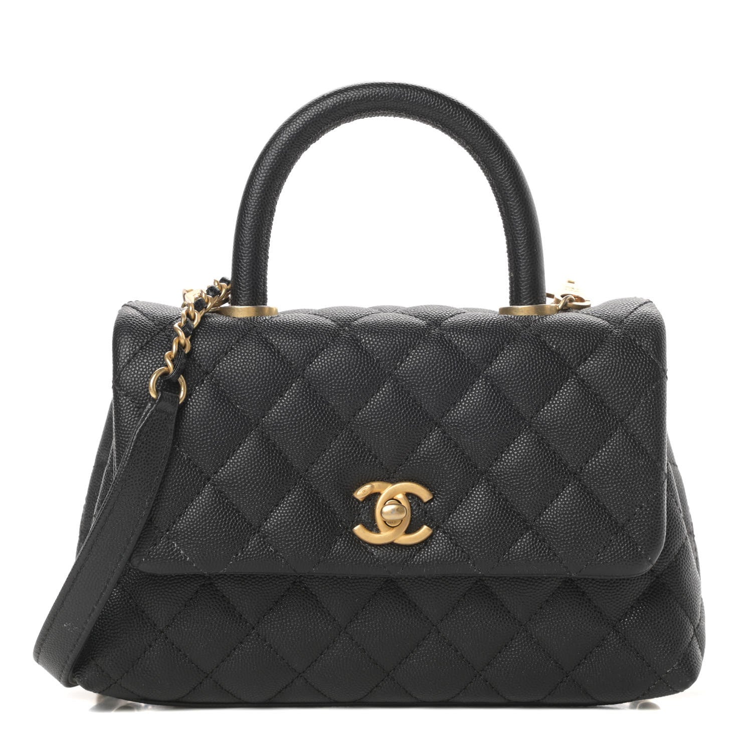 Chanel Caviar Quilted Mini Coco Handle Flap Black 1 of 15