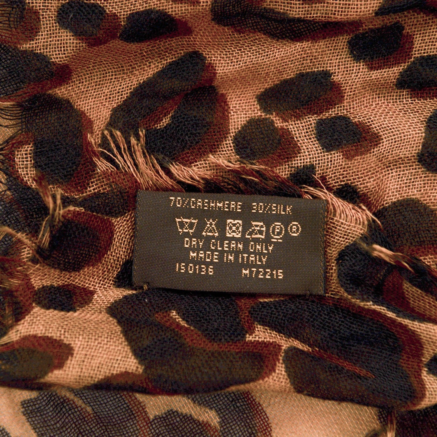 Louis Vuitton Cashmere Silk Leopard Etole Stole Marron 5 of 6