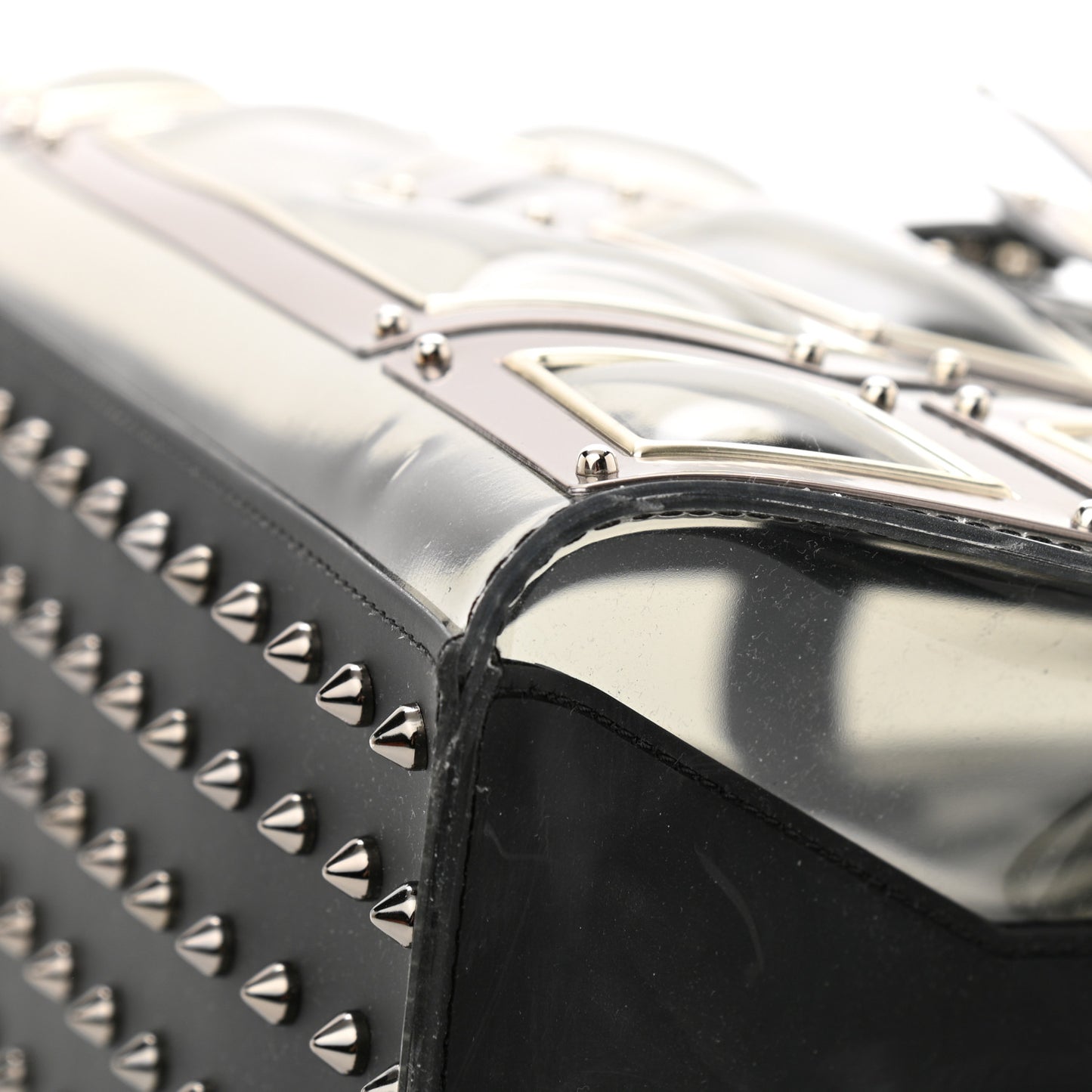Vinyl Gladiator Tempete Satchel Antique Silver Gold