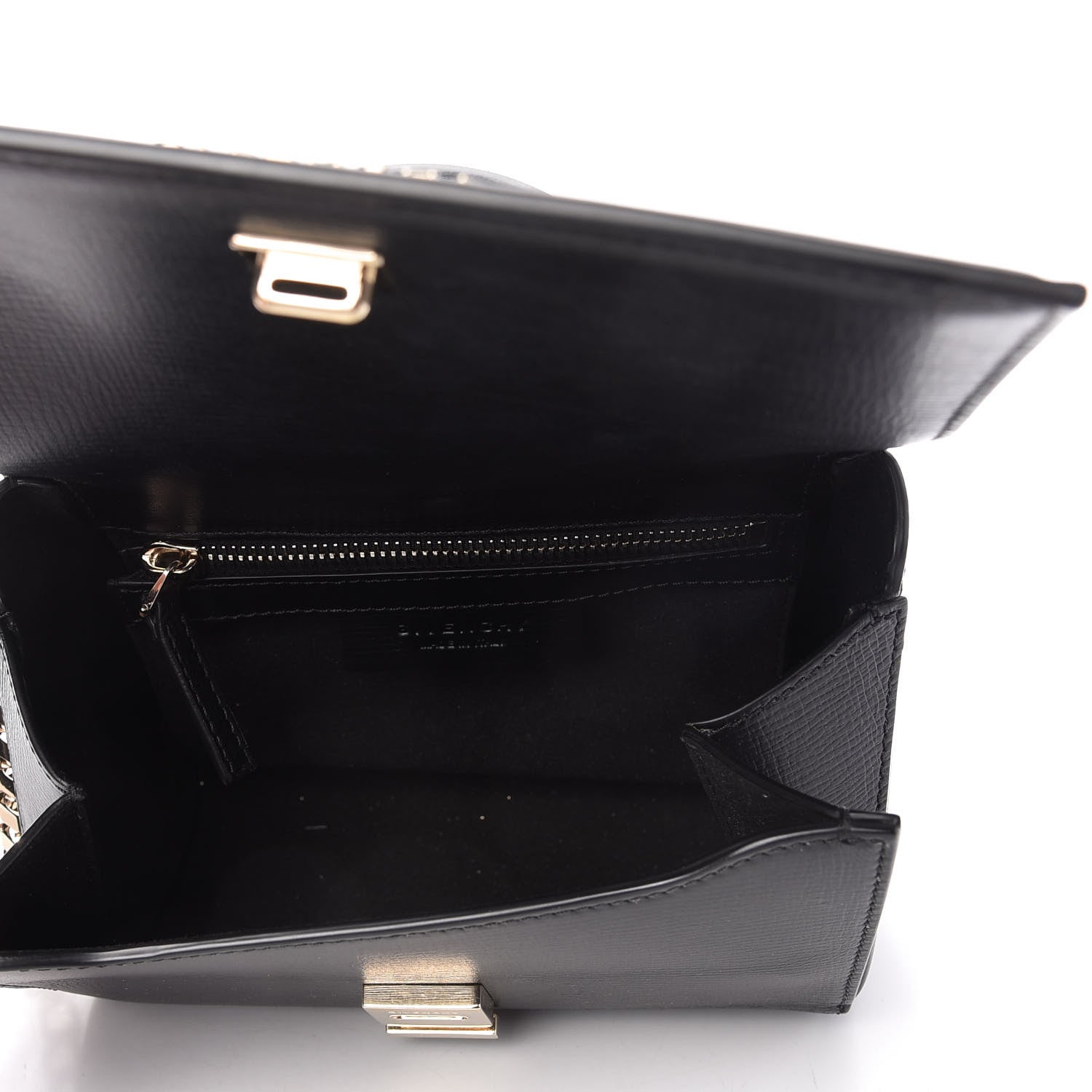 Givenchy Textured Calfskin Mini Pandora Box Chain Crossbody Bag Black 5 of 10