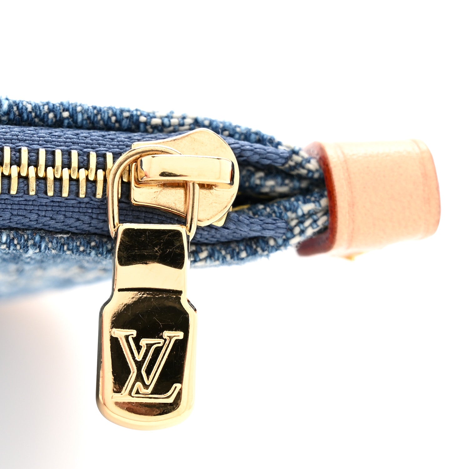 Louis Vuitton Denim Monogram Carryall MM Pochette Blue 7 of 7