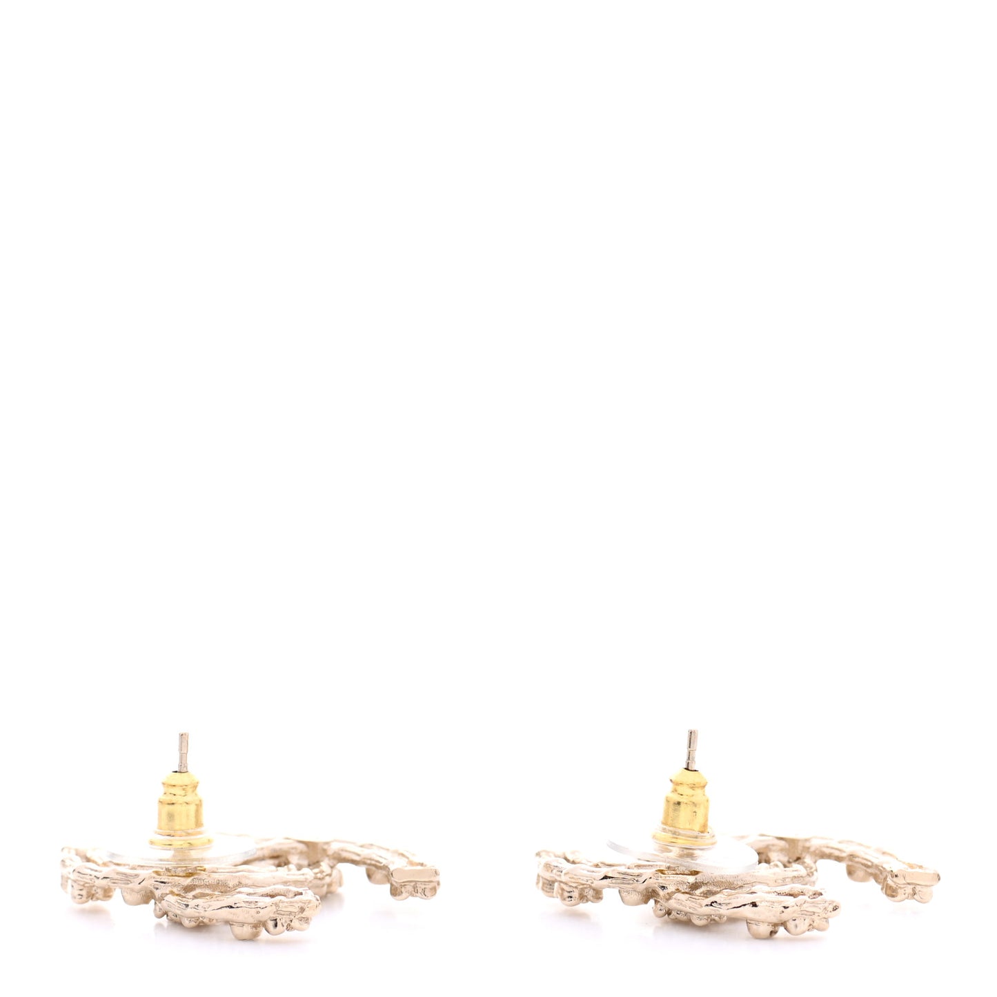 Crystal CC Camellia Earrings Gold
