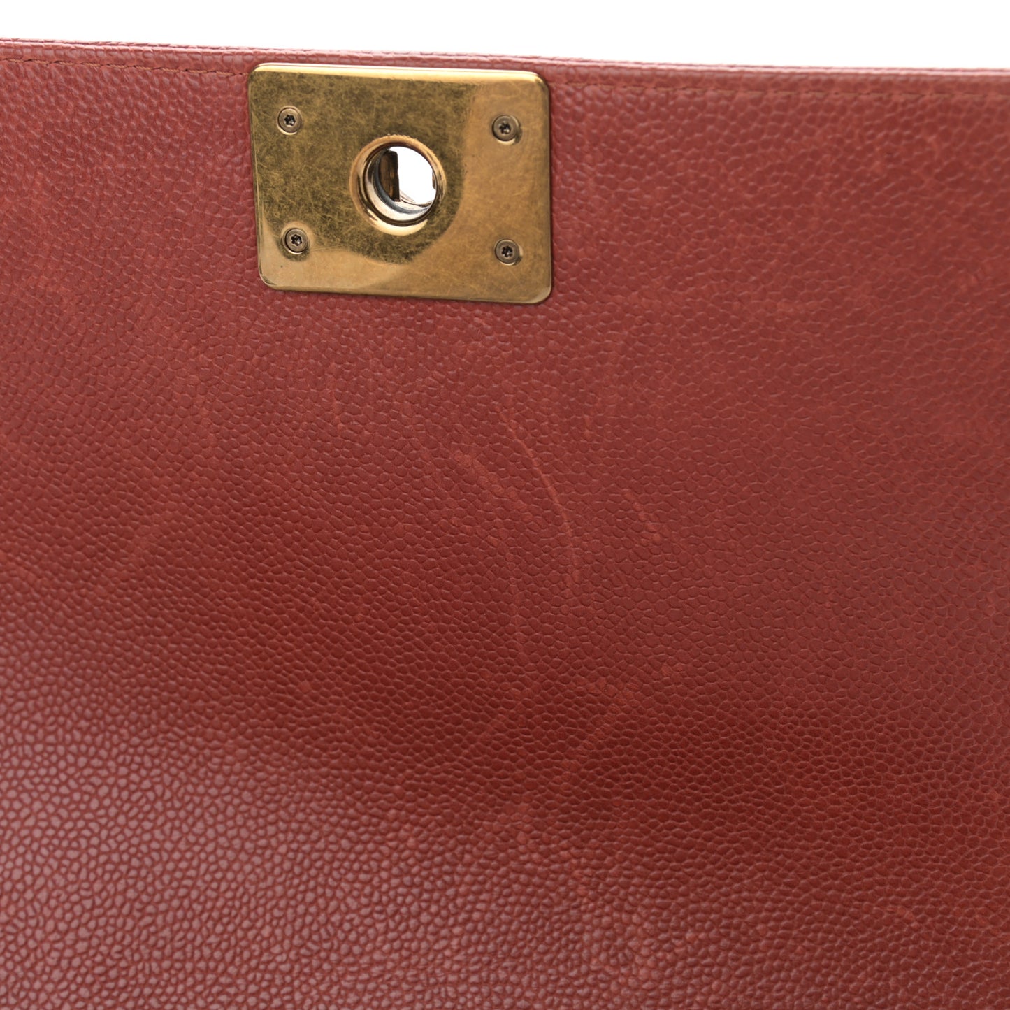 Caviar Quilted Medium Boy Flap Dark Orange