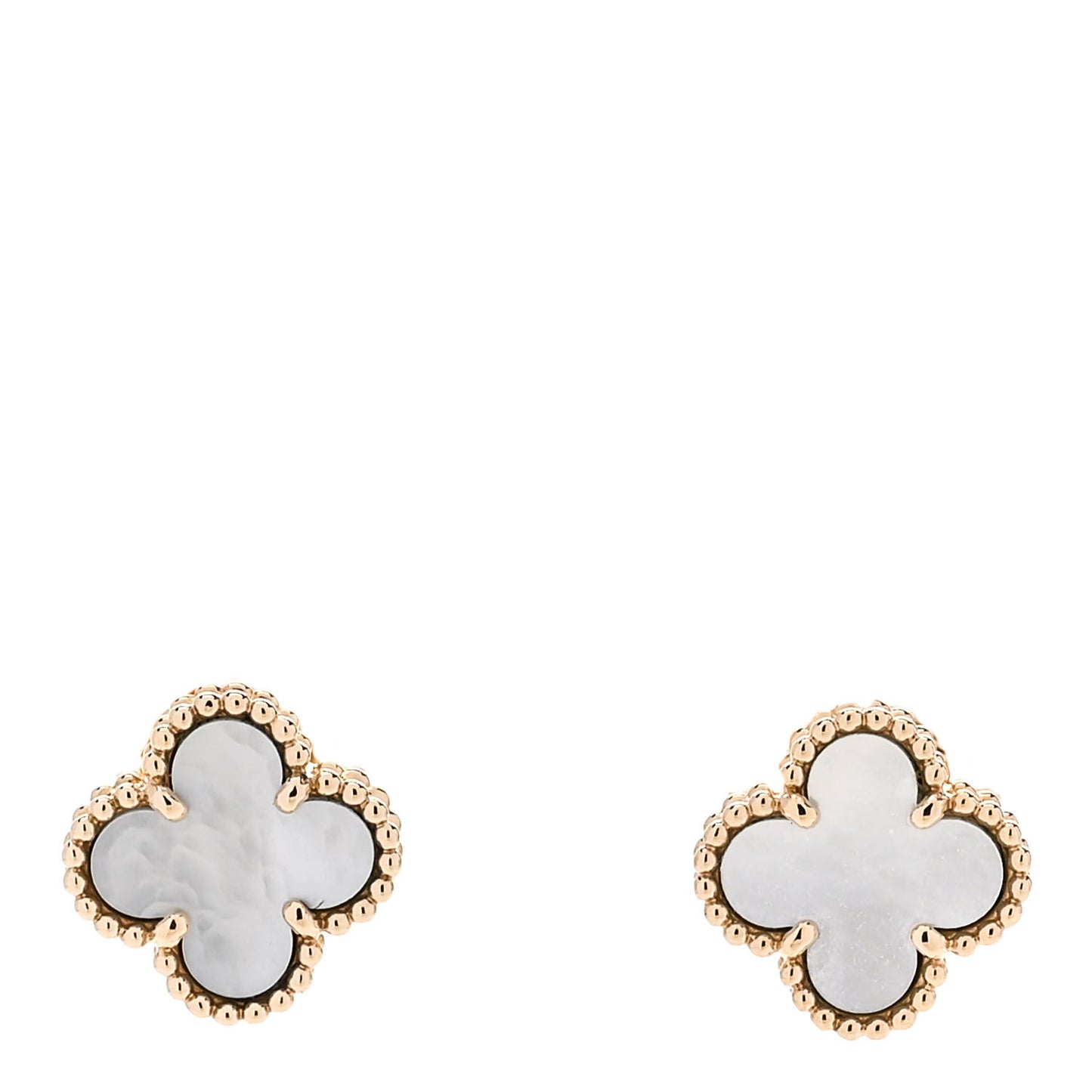 18K Yellow Gold Mother of Pearl Sweet Alhambra Earrings