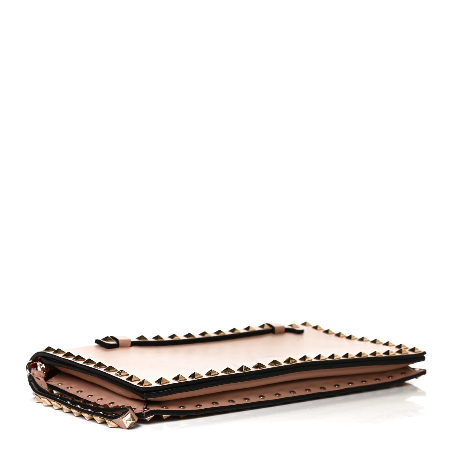 Valentino Garavani Nappa Rockstud Wristlet Clutch Soft Noisette 4 of 12