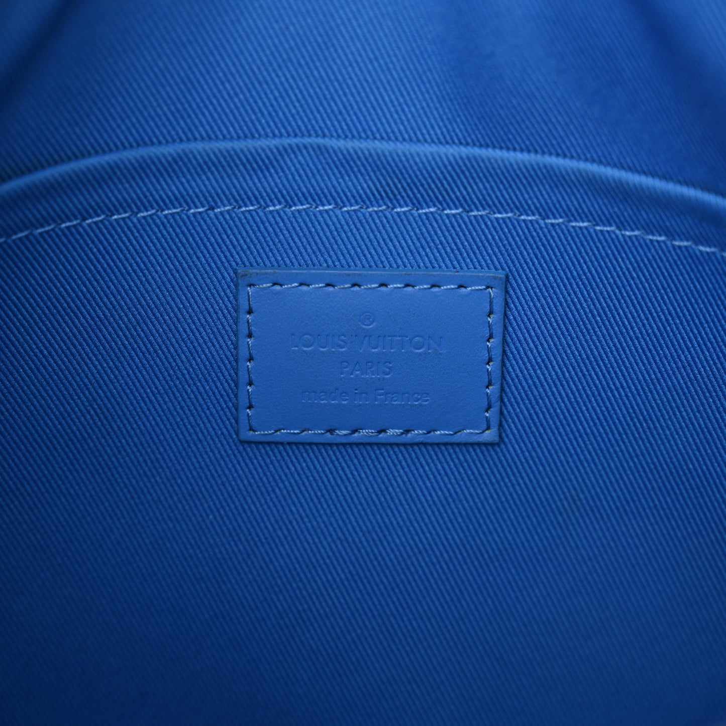 Grained Calfskin Aerogram City Keepall Bright Blue