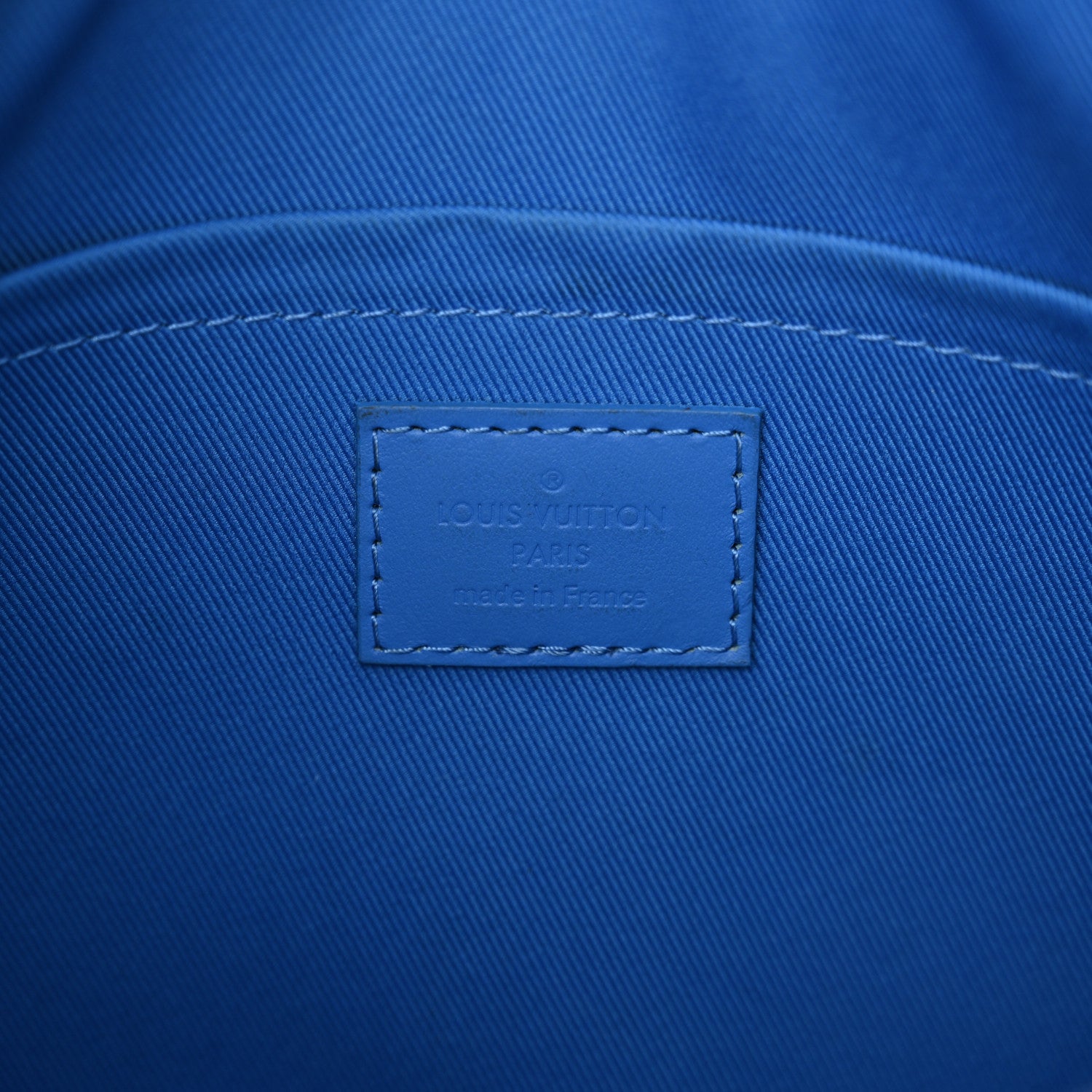 Louis Vuitton Grained Calfskin Aerogram City Keepall Bright Blue 6 of 10