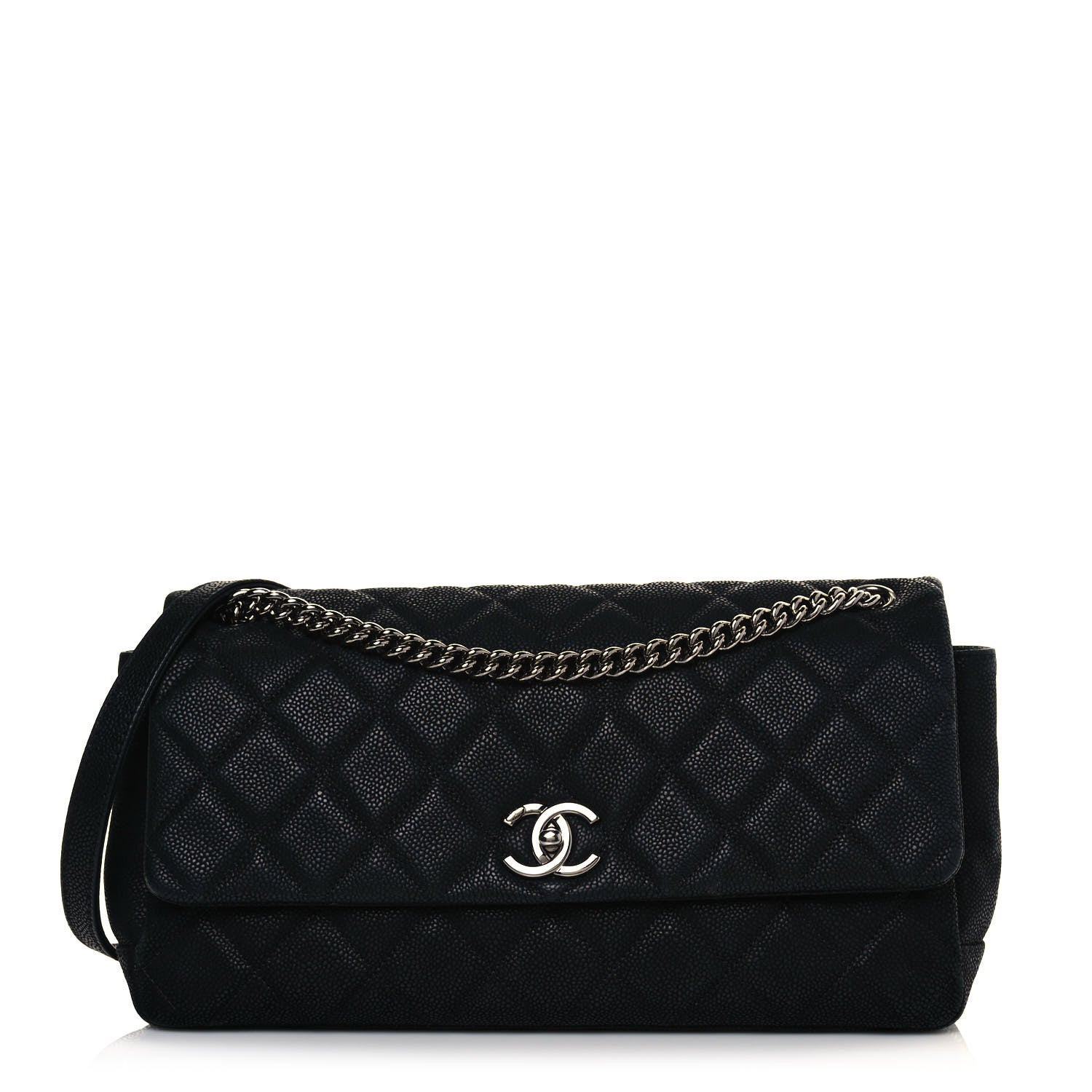 Chanel Iridescent Caviar Quilted Medium Lady Pearly Flap Black 1 of 14