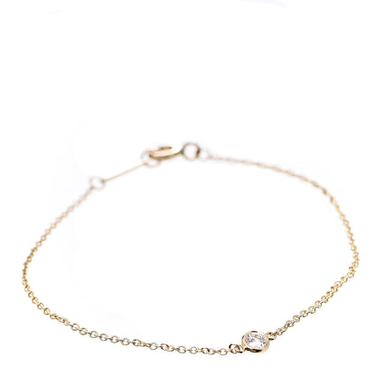Tiffany 18K Yellow Gold Diamond .08ct Elsa Peretti Diamonds by the Yard Bracelet 1 of 5