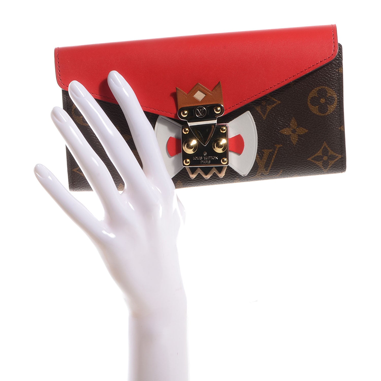 Louis Vuitton Monogram Tribal Mask Sarah Wallet 2 of 8