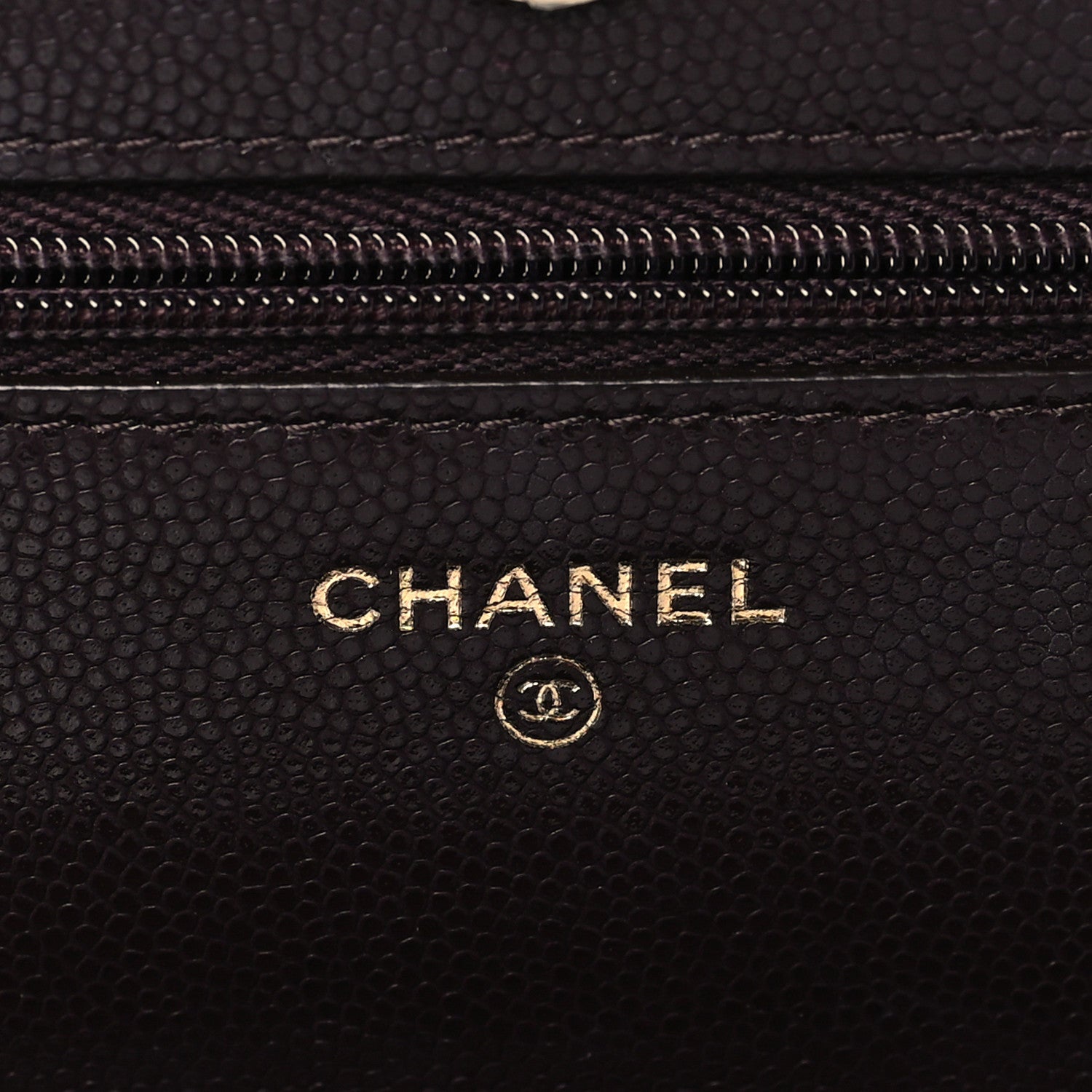 Chanel Caviar Quilted Wallet on Chain WOC Dark Brown 6 of 10