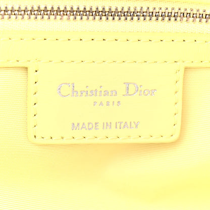 Christian Dior Coated Canvas Cannage Medium Panarea Tote Light Yellow 6 of 17