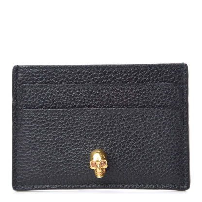 Alexander McQueen Calfskin Skull Card Holder Black 1 of 7