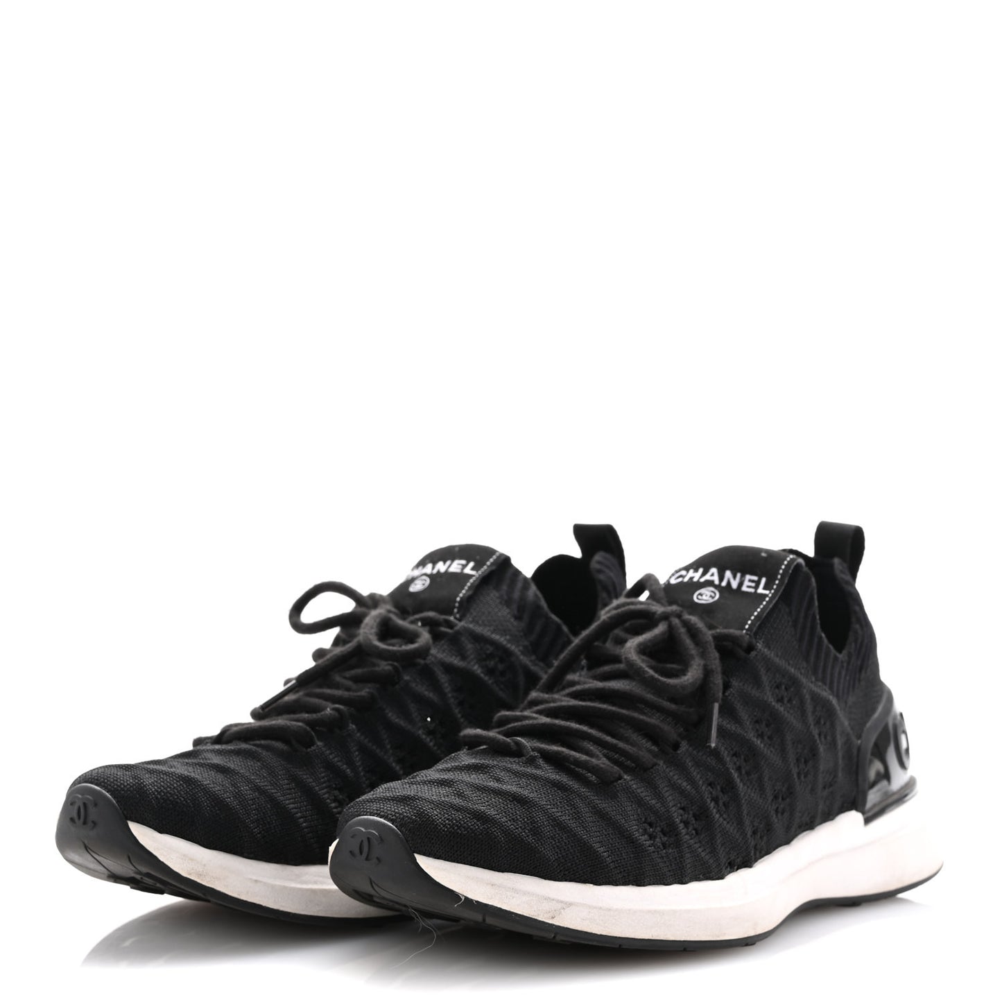Fabric Logo Sneakers 36.5 Black
