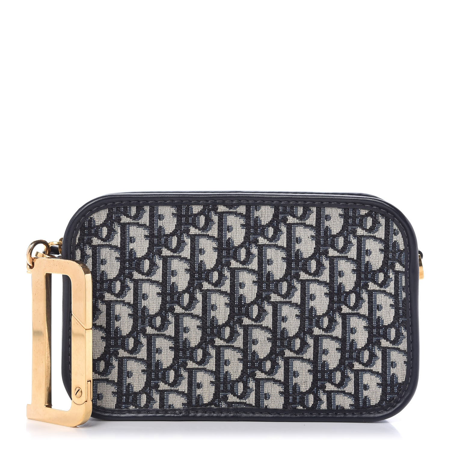 Christian Dior Oblique Diorquake Clutch Blue 1 of 8