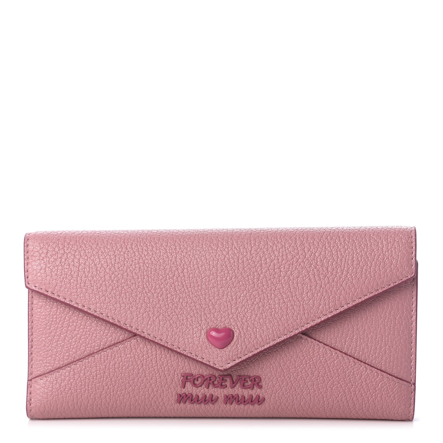Goatskin Madras Love Forever Envelope Wallet Rosa