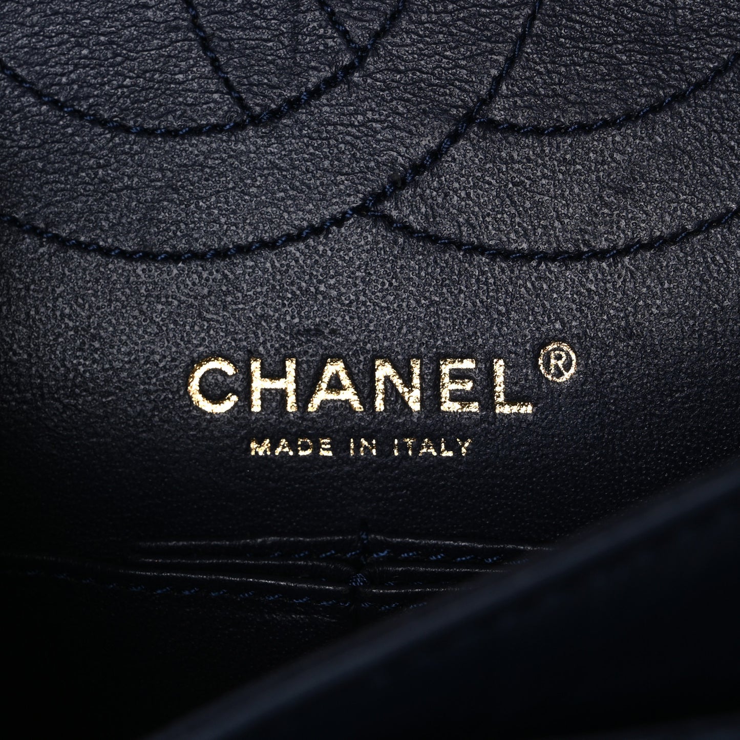Aged Calfskin Quilted 2.55 Reissue 225 Flap Navy