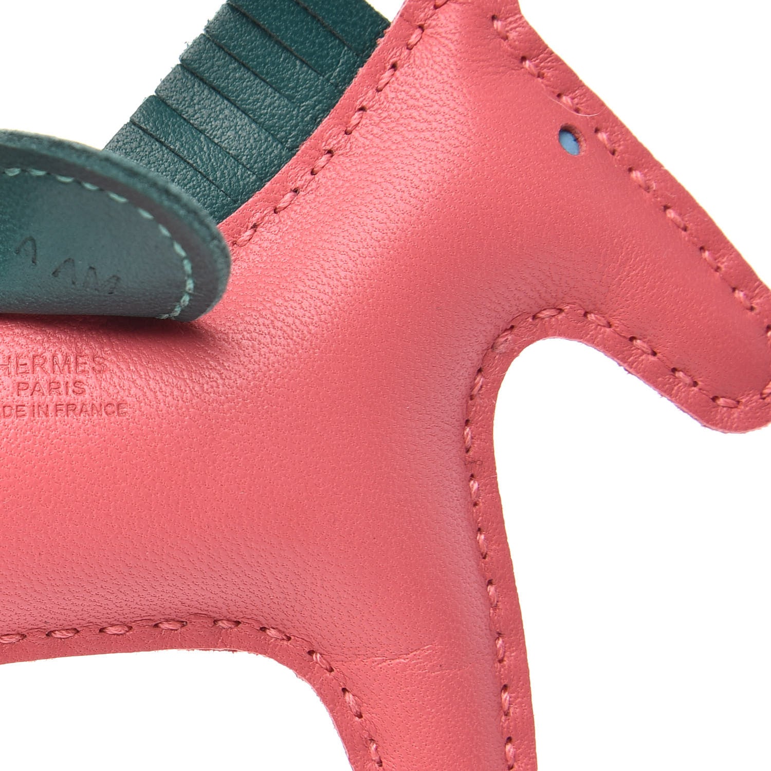 Hermes Milo Lambskin Grigri Rodeo Horse Bag Charm PM Rose Azalee Malachite Lime 3 of 4