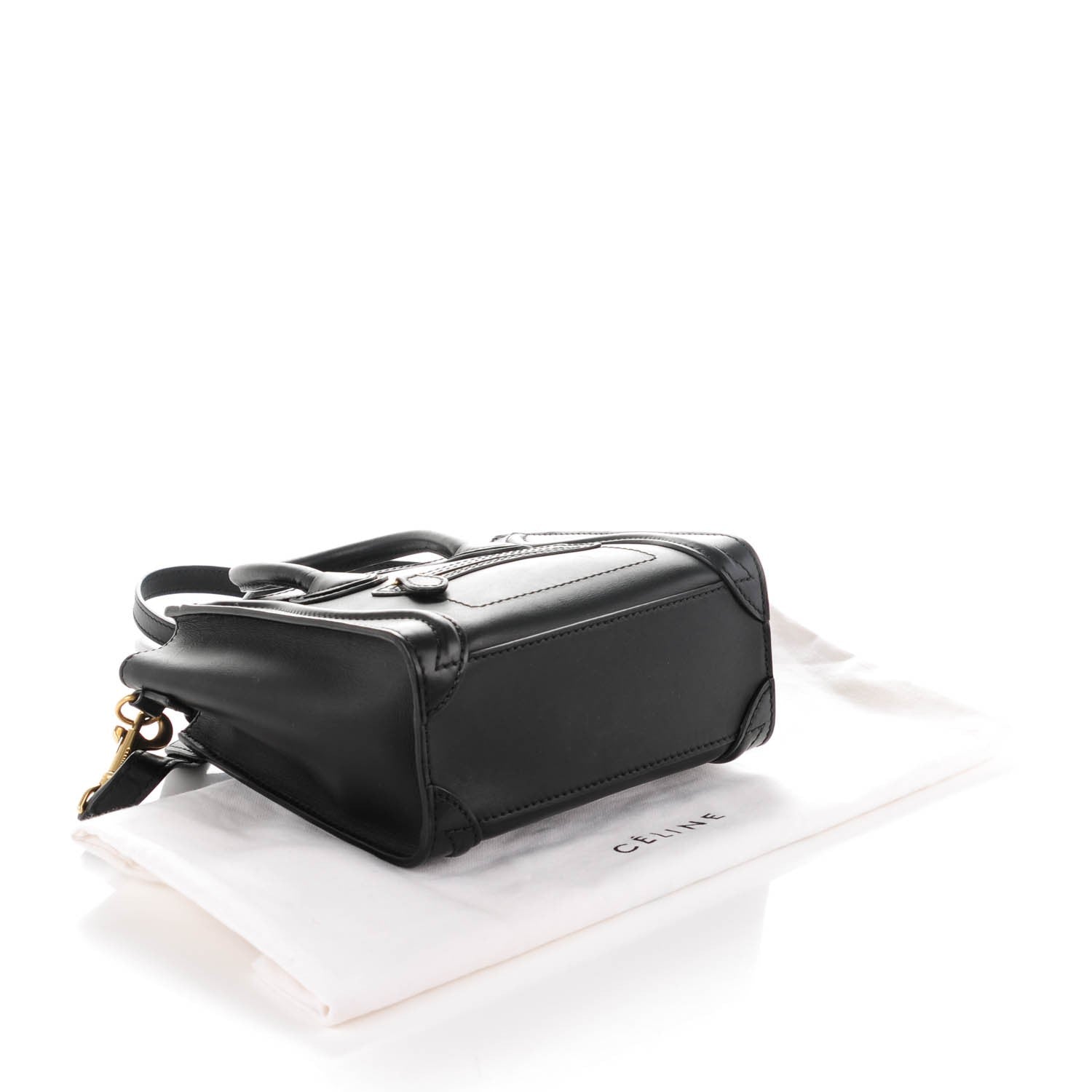 Celine Smooth Calfskin Nano Luggage Black 4 of 7