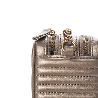 Chanel Metallic Lambskin Mini Coco Boy Camera Case Dark Gold 12 of 16