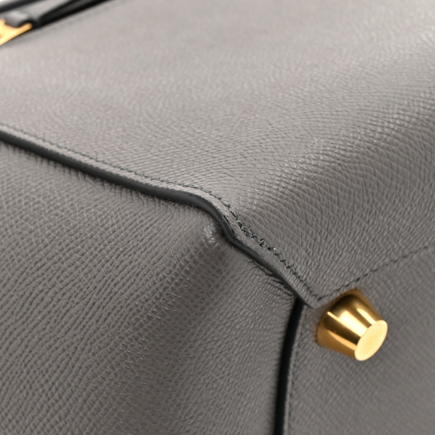 Grained Calfskin Mini Belt Bag Grey