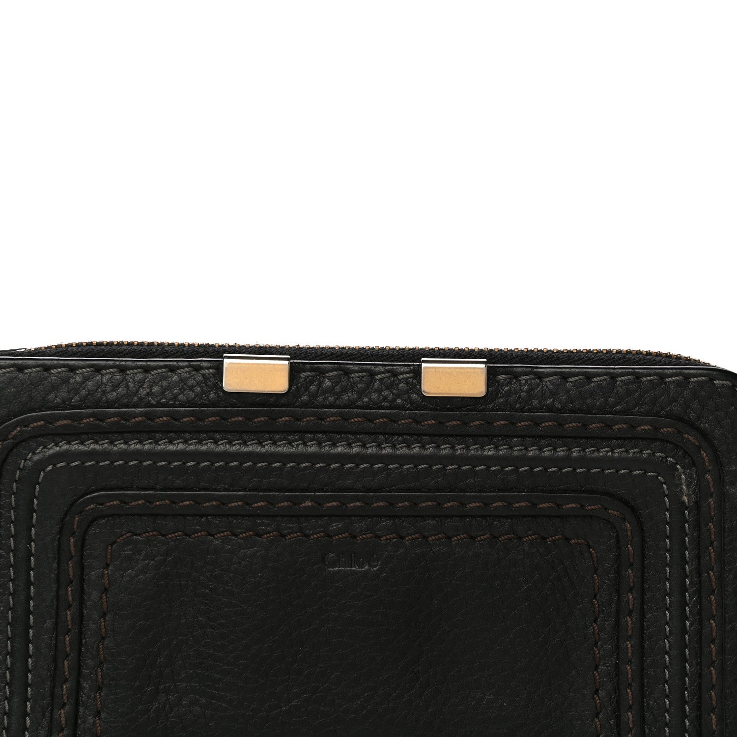 Chloe Grained Calfskin Marcie Long Zip Around Wallet Black 9 of 14
