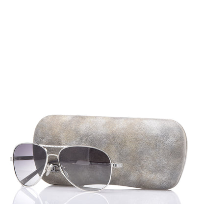Chanel Crystal Aviator Sunglasses 4121-B Silver 7 of 7