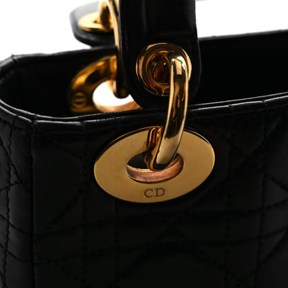 Christian Dior Lambskin Cannage Mini Lady Dior Black 12 of 18