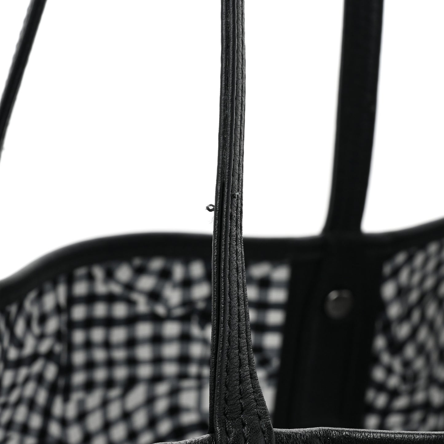 Grained Calfskin Visetos Medium Liz Reversible Shopper Tote Black