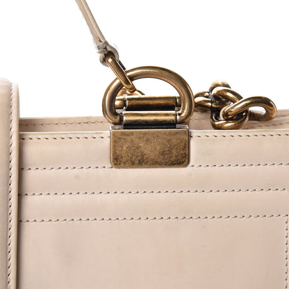 Chanel Glazed Calfskin Boy Tote White 23 of 23