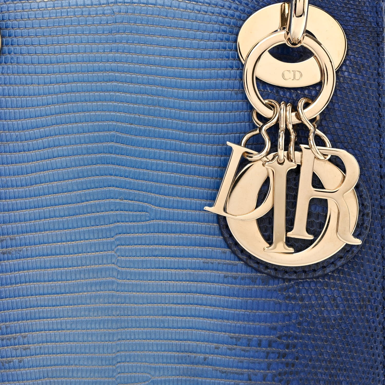 Christian Dior Lizard Gradient Mini Lady Dior Blue 8 of 12
