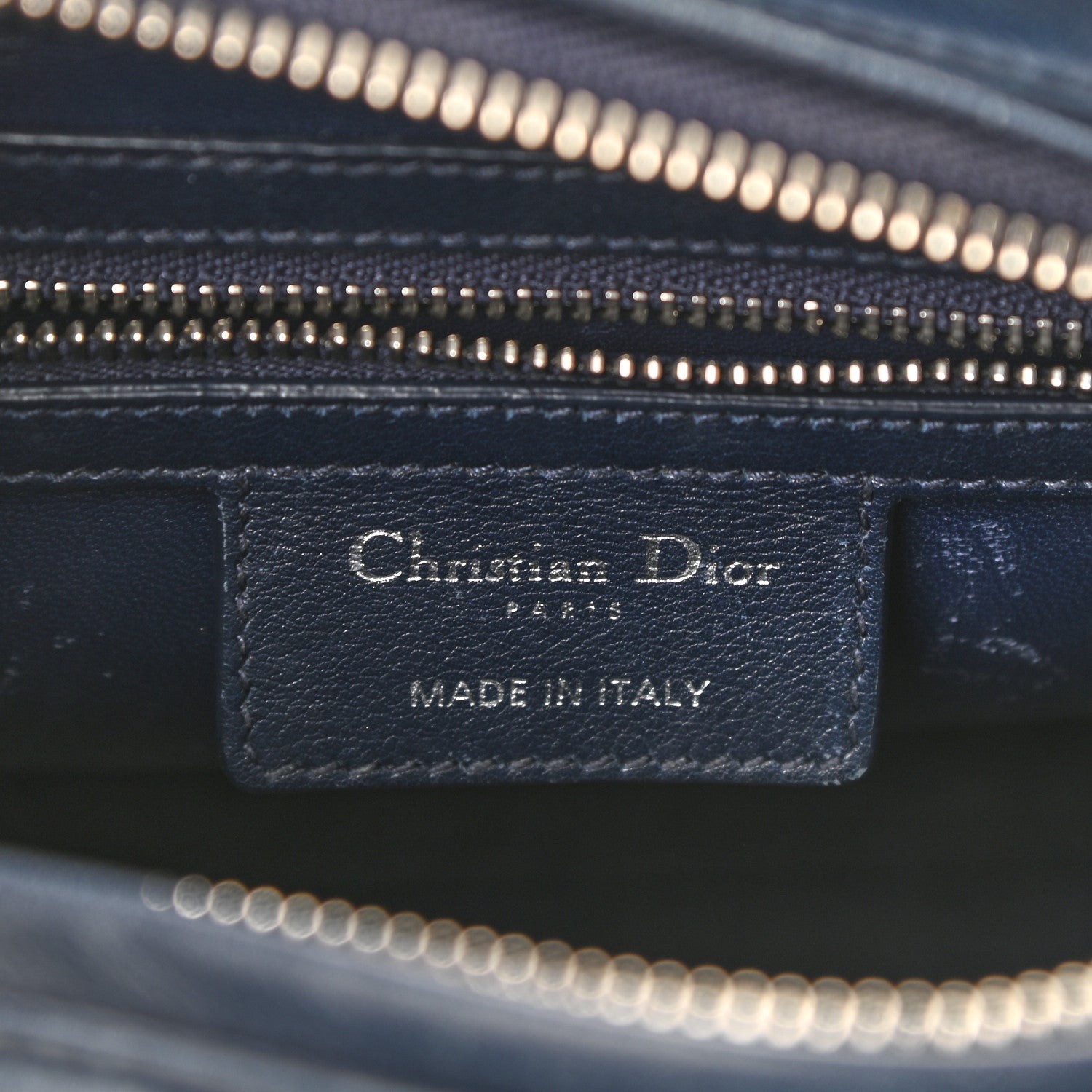 Christian Dior Calfskin Flower Printed Medium Lady Dior Navy Multicolor 6 of 9
