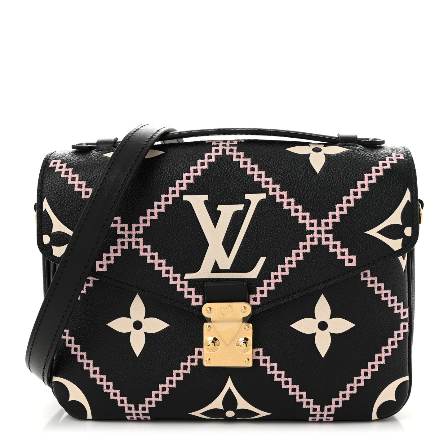 Empreinte Monogram Giant Broderies Pochette Metis Black