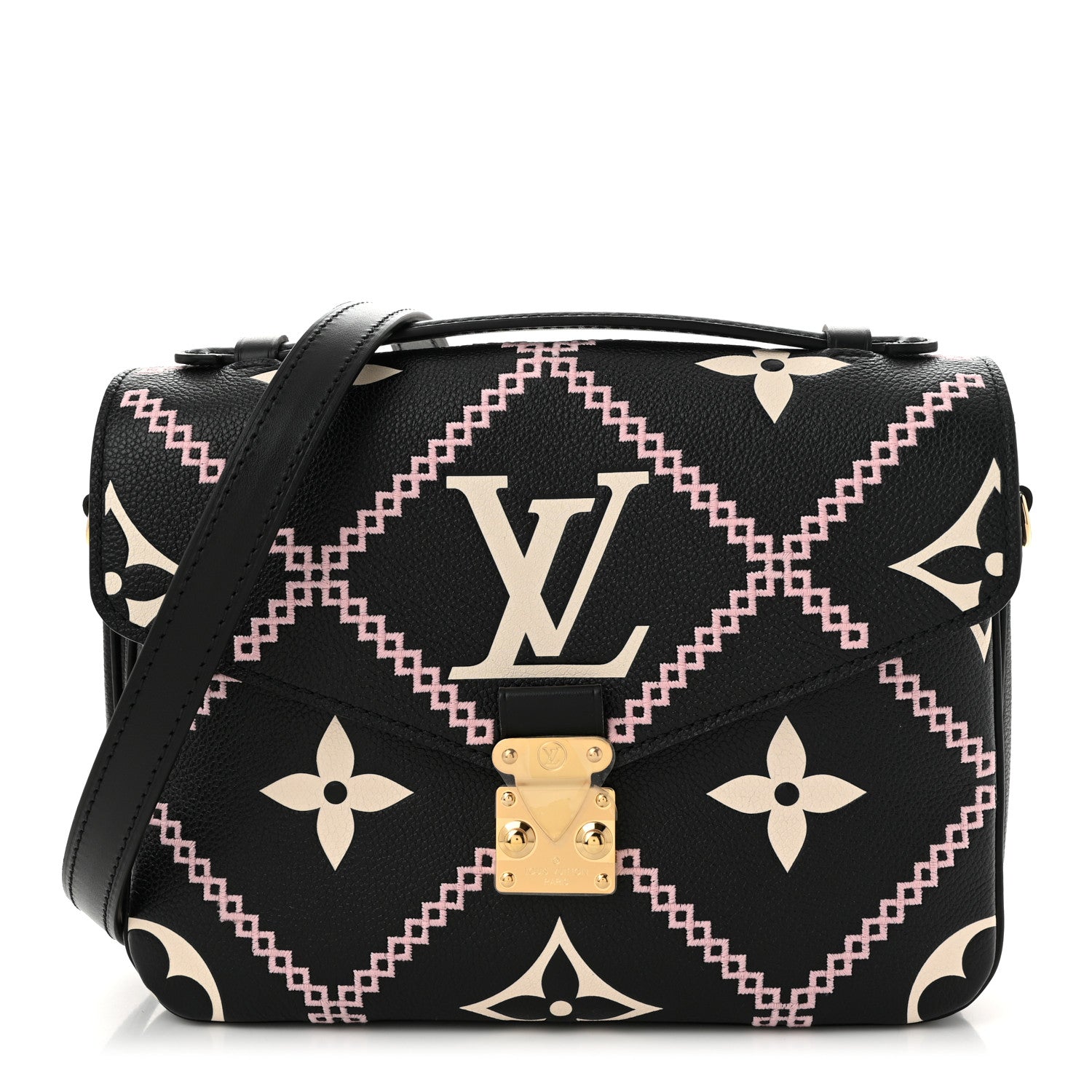 Louis Vuitton Empreinte Monogram Giant Broderies Pochette Metis Black 1 of 9