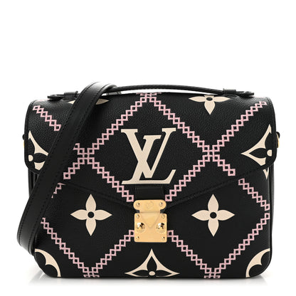 Louis Vuitton Empreinte Monogram Giant Broderies Pochette Metis Black 1 of 9